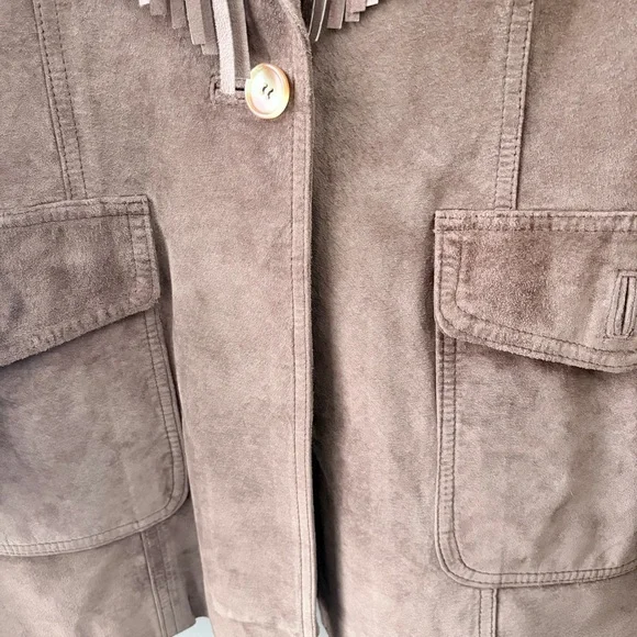 Vintage TOGETHER! Brown Suede Fringe Coat - Picture 3 of 10